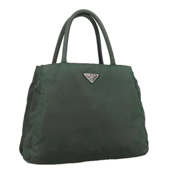PRADA Hand Bag Nylon Green Auth 105214 - Picture 1 of 16